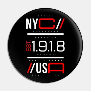 NYC USA Design Pin