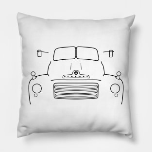 Bedford A Series 1950s classic lorry black outline Pillow