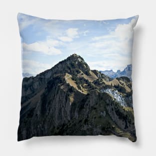 Panorama Swiss Alps II / Swiss Artwork Photography Pillow