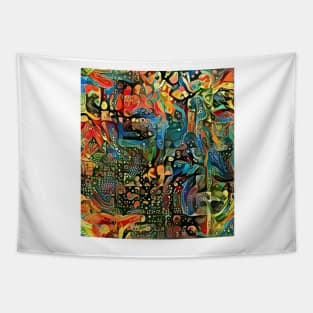 Cubist Dot Pattern Tapestry