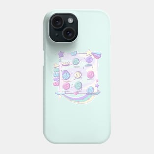 Cute sassy love hearts in kawaii style Phone Case