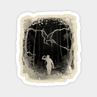 Hunger Games Woods - Black Yellow Magnet