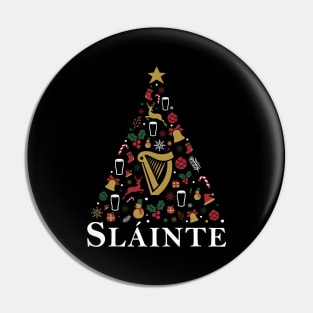 Slainte Irish Christmas Tree Pin