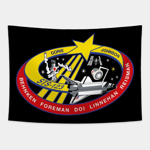 STS-123 Mission Patch Tapestry by Spacestuffplus