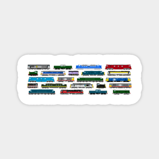 Diesel Locomotives Print Magnet