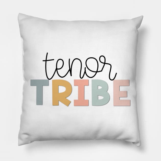 Tenor Tribe Muted Pastels Pillow by broadwaygurl18