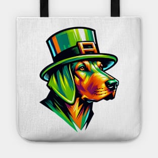 Plott Hound Enjoys Saint Patrick's Day Fest Tote