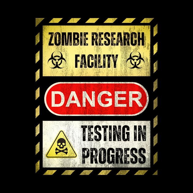 Zombie Research Facility Sign by ZombieTeesEtc