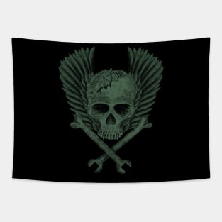 Skull Biker t-shirt Tapestry