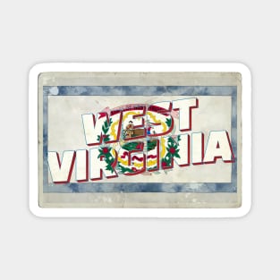 West Virginia vintage style retro souvenir Magnet