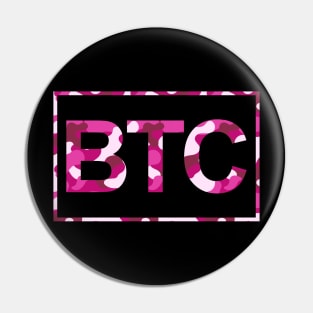 Bitcoin Pink Camo Pin