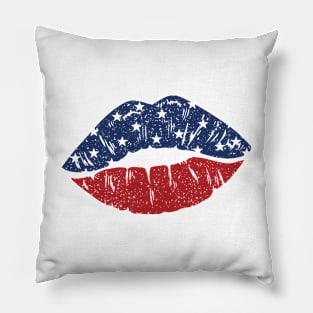 American Kiss with puckered Lips Pillow