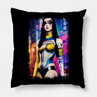 Cyber Geisha: Tokyo Street Style Pillow