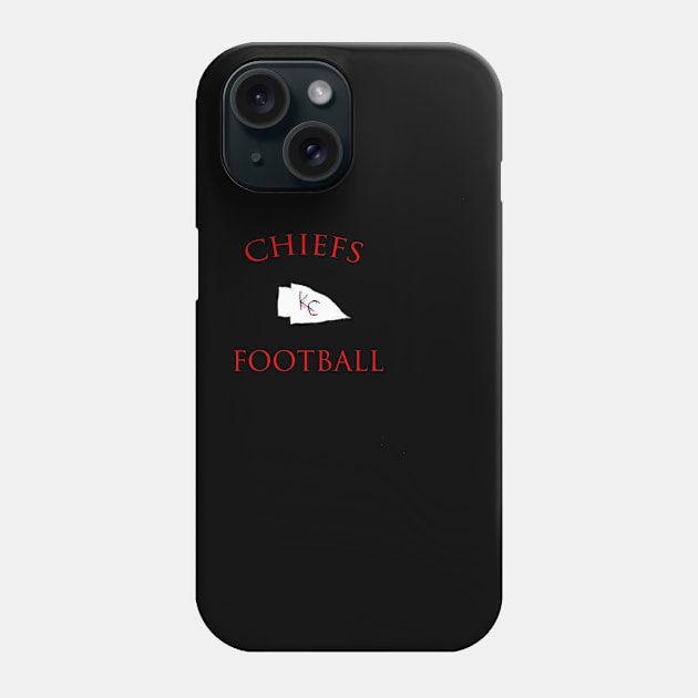Chiefs Football Logo Drawing Phone Case by Kids’ Drawings 