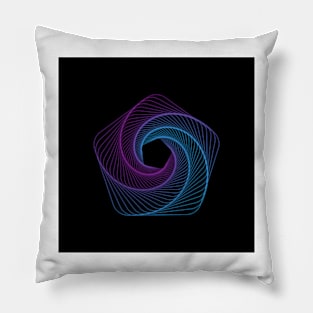 Beautiful geometric figure futuristic Pillow