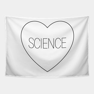 I Love Science Heart Tapestry