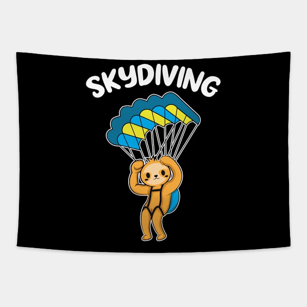 Skydiver Bear Skydiving Tapestry by QQdesigns