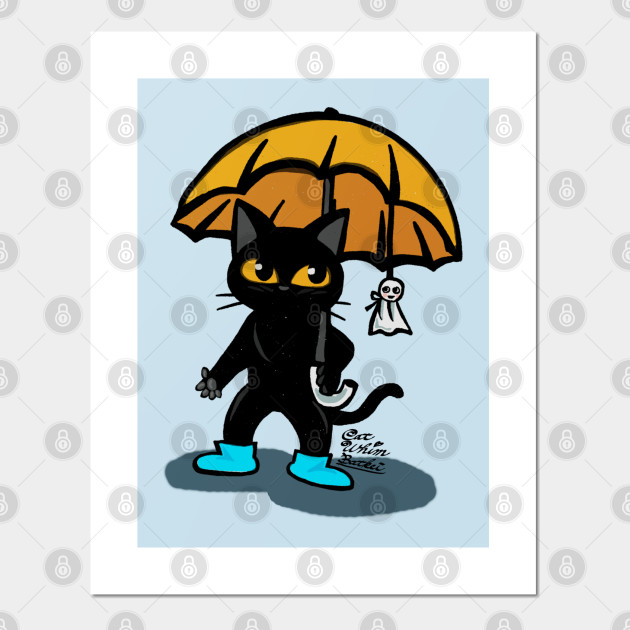 Rainy Day Cat Posters And Art Prints Teepublic