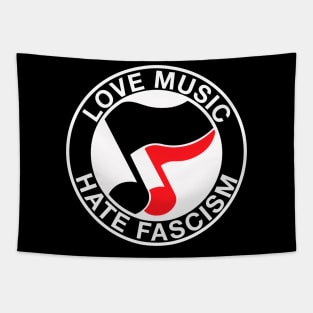 love music hate fascism Tapestry