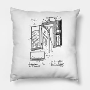 Emergency Case vintage patent drawing Pillow