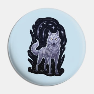 Night Wolf Pin