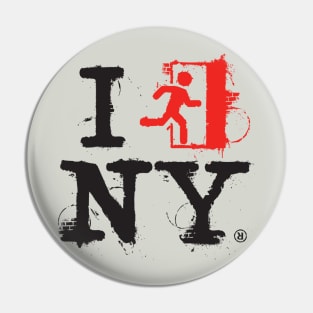 I Left NY - black/red Pin