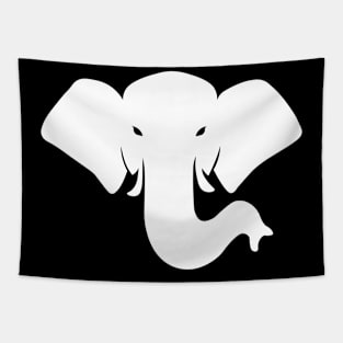 WHITE ELEPHANT HEAD Tapestry