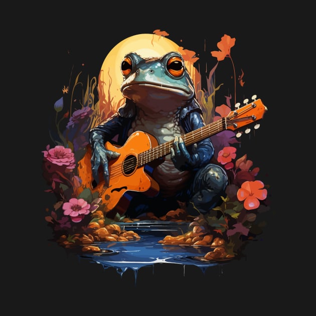 Frog Playing Guitar by JH Mart