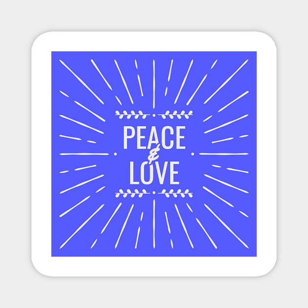 peace and love design Magnet by Superior T-Shirt