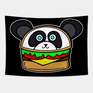 Panda Bear Cheeseburger Tapestry