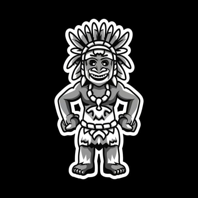 Cute Little Tribal Indian Chief Warrior by joolsd1@gmail.com