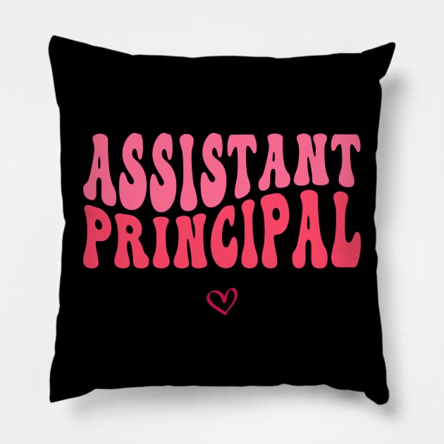 Groovy Assistant Principal Funny School Worker Assistant Pillow by Flow-designs