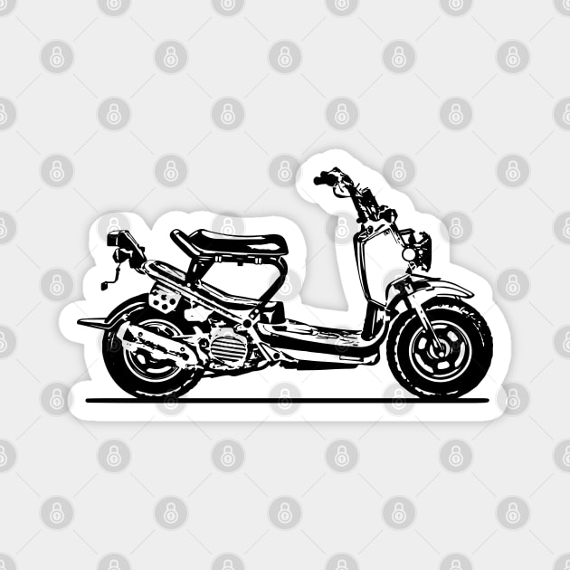 Ruckus Motorcycle Sketch Art Magnet by DemangDesign