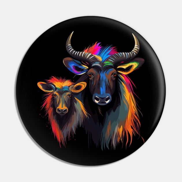 Wildebeest Fathers Day Pin by JH Mart