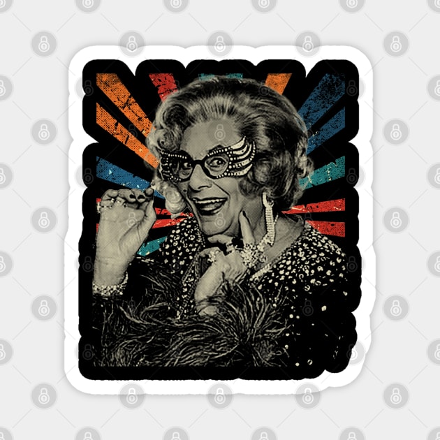 Dame Edna, - Everage, sketc vintage Magnet by ArmandoApparel