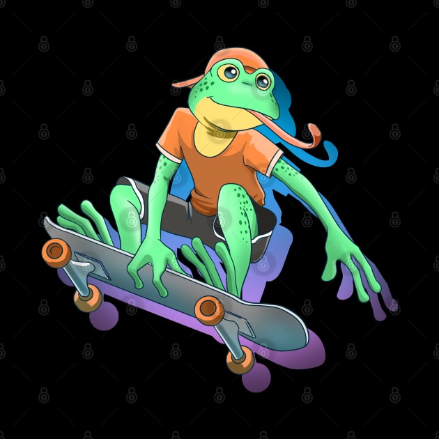 Skateboarding Frog by souw83