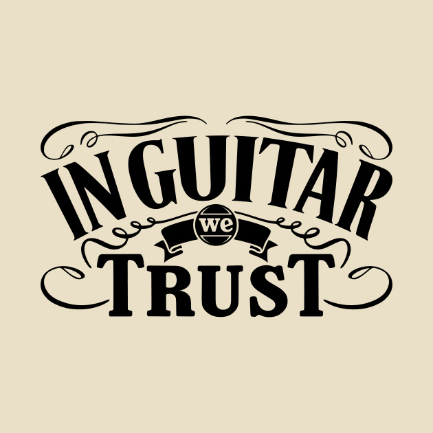 Guitarist Slogan In Black Print by sarahwolffie