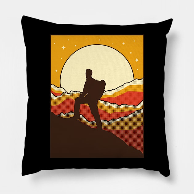 Mountain Hiker Pillow by quilimo