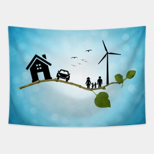 Eco life concept Tapestry