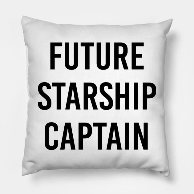 Future Starship Captain (White) Pillow by ImperfectLife