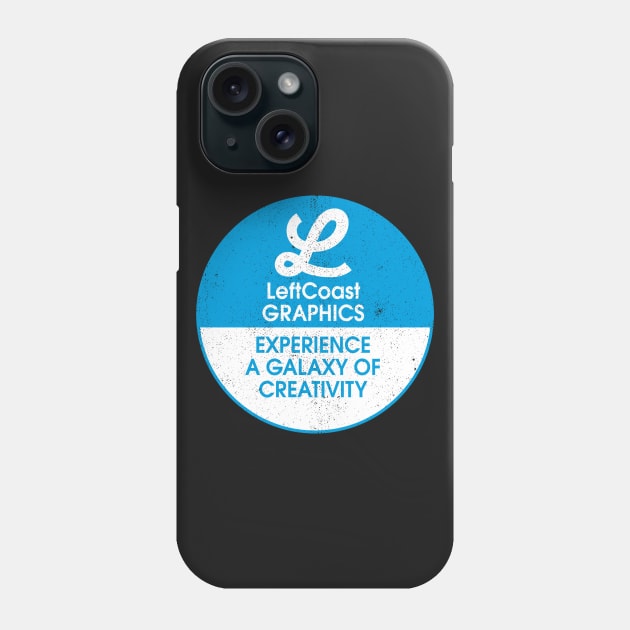 LeftCoast Graphics Distressed button logo Phone Case by LeftCoast Graphics