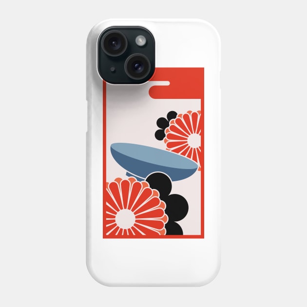 Chrysanthemum and Sake Cup Phone Case by Nishinegi