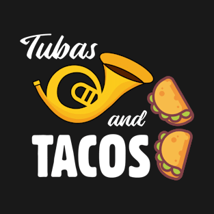 Tubas & Tacos Yellow Funny Cute Taco Lover T-Shirt