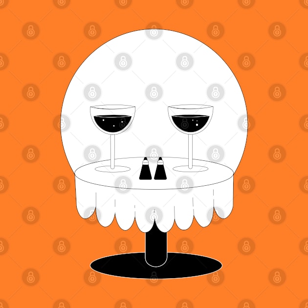 halloween date table illusion vector art skull by tita