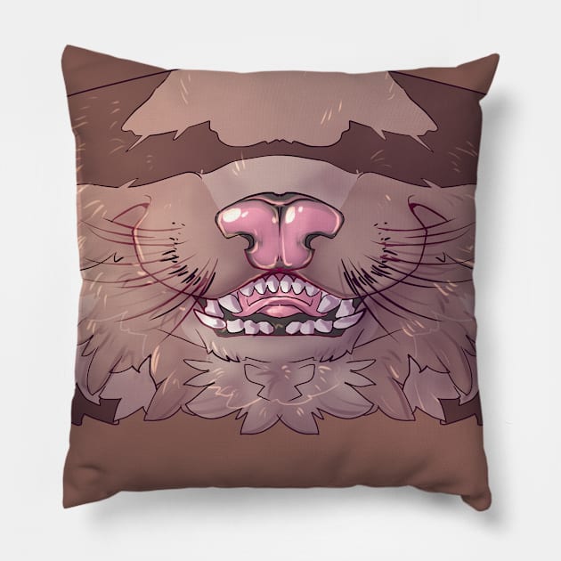 Dark Sable Ferret Mask Pillow by Acteus