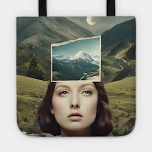 Surreal Harmony: Woman and Nature Tote