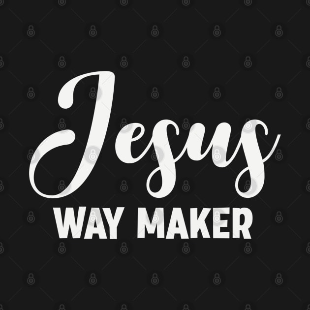 Jesus Way Maker - Religious Christian Bible Verse Quote by GraceFieldPrints