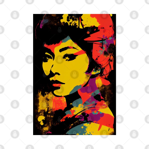 Vintage woman in pop-art style by loucaski