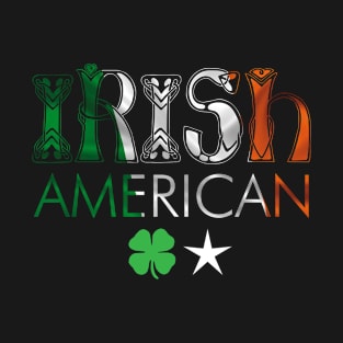 Irish American St. Patrick's Day Shamrock Design T-Shirt