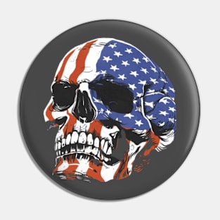 USA Skull Pin